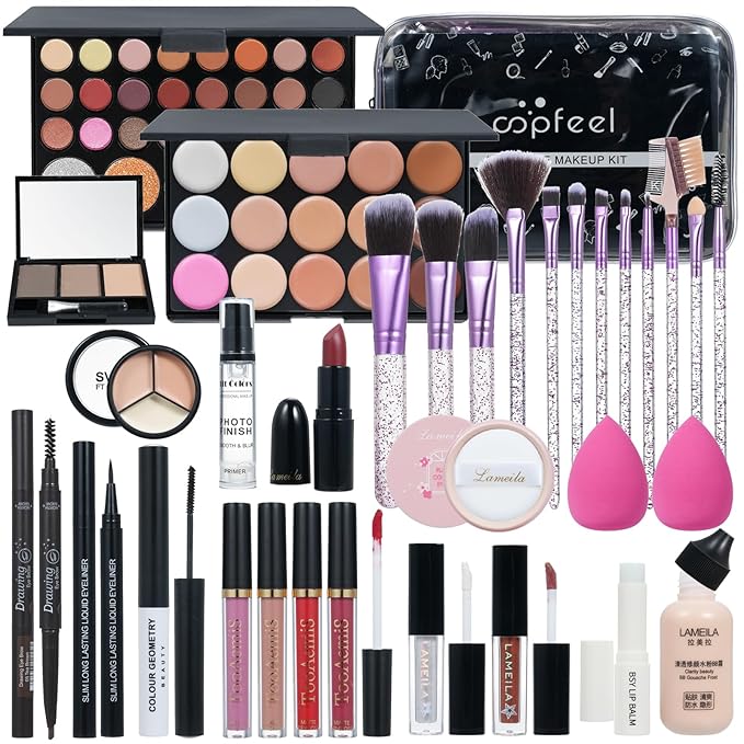 Makeup Kit for Women Full Kit, TooAemiS Professional Makeup Kit for Teens or Adult, All in One Makeup Sets Include Eyeshadow Palette Lipstick Concealer Foundation Mascara Loose Powder Etc-VeraVaultWomen