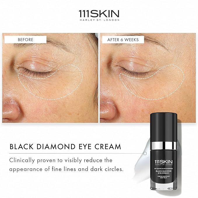 111SKIN Black Diamond Eye Cream, Formulated with Granactive Retinoid for Fine Lines and Dark Circles, Anti-Aging Formula Suitable for Sensitive Skin, 0.51 fl oz-VeraVaultWomen