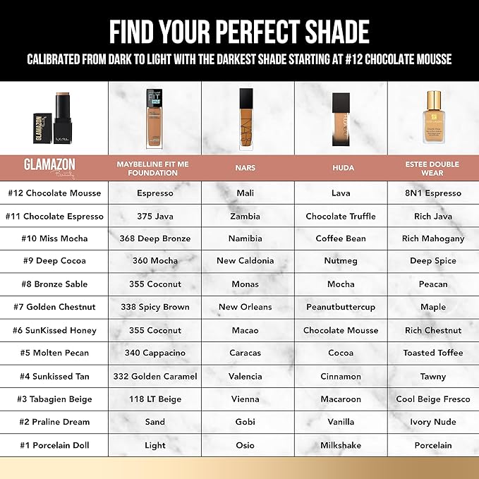 Glamazon Second to None Foundation Stick, Sunkissed Tan, Light-to-Full Coverage, Weightless Makeup With a Glowy Natural Finish-VeraVaultWomen