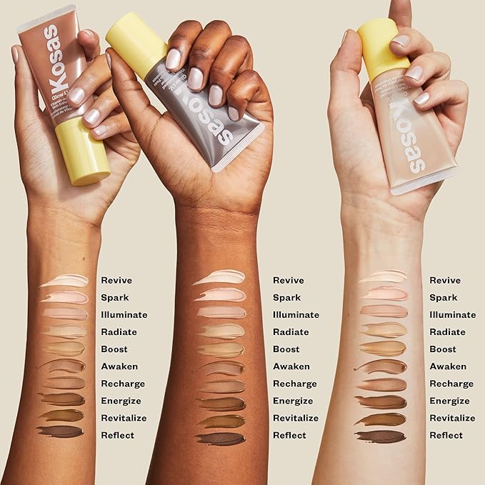 Kosas Glow I.V. Vitamin-Infused Skin Enhancer Face Makeup - Tinted Beauty Highlighter for a Healthy Glow - Energize-VeraVaultWomen