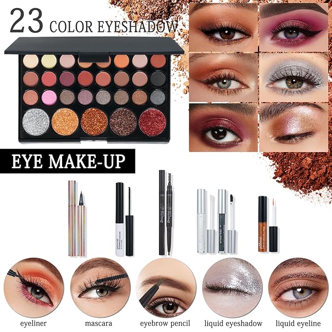 Makeup Kit,Makeup Set For Women Full Kit,Professional Make up Kit For Beginners,Makeup Gift Set For Women,Makeup Sets for Girls,Makeup Kit For Teens-VeraVaultWomen