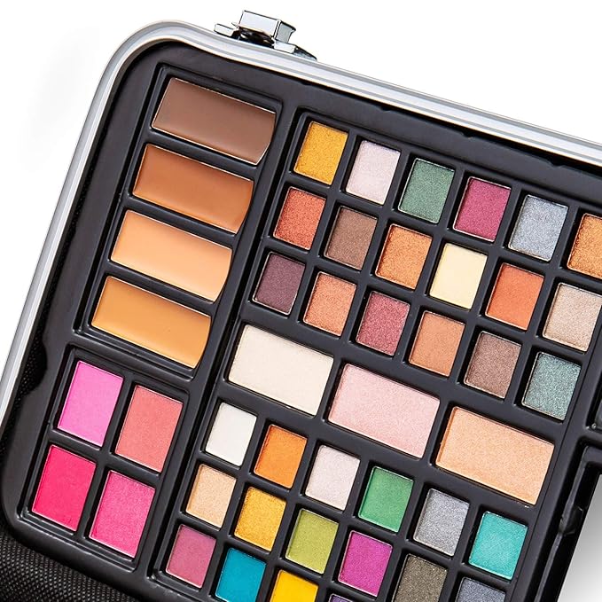 Makeup Kit Gift Set - 41 Eye Shadows, 7 Body Glitters, 1 Lip Liner Pencil, 1 Lipsticks, 4 Blushs, Eye liner pencil, 5 Concealers, 2 Lip Gloss, 5 Bronzers, Mirror-VeraVaultWomen