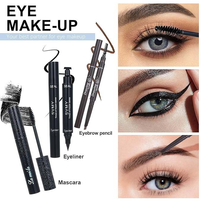 Makeup Kit Full Kit for Women Makeup Kit Full Kit for Teenagers Eyeshadow Palette Lip Gloss Foundation Mascara Eyeliner Cosmetic Brushes Cosmetic Bag etc. (20Middle)-VeraVaultWomen