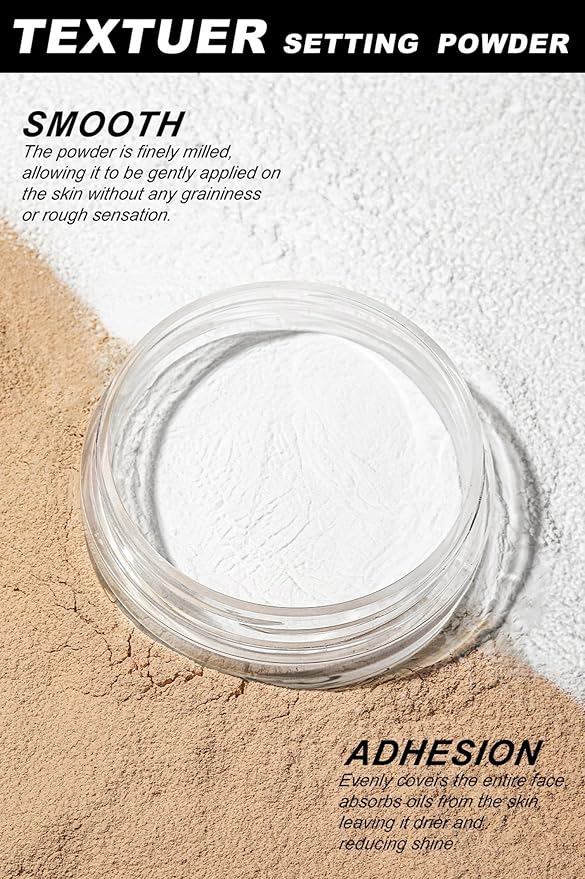 MAEPEOR Matte Setting Loose Powder 8 Colors Smooth and Lightweight Face Powder for Brightening and Setting Makeup with Face Puff (04 Valley)-VeraVaultWomen