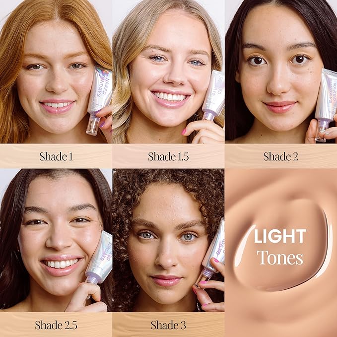 Naked Sundays BeautyScreen™ SPF 50 Mineral Peptide Foundation Tint – 2-in-1 Skin Tint & Mineral Sunscreen | Radiant, Buildable Coverage, Acne-Safe, Infused with Peptides (2 Fair Sand, 1.01 oz)-VeraVaultWomen
