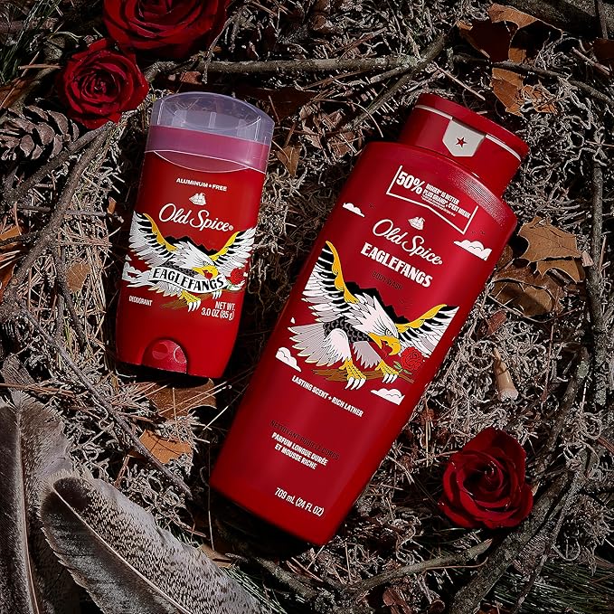 Old Spice Body Wash for Men, Eaglefangs, Long Lasting Lather, 24 fl oz (Pack of 4)-VeraVaultWomen