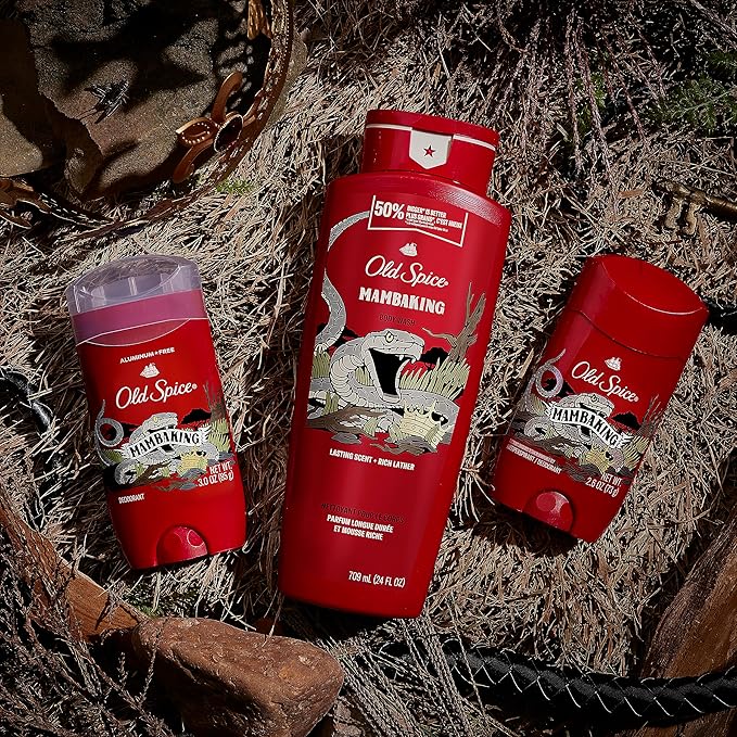 Old Spice Body Wash for Men, MambaKing, 24 oz (Pack of 4)-VeraVaultWomen