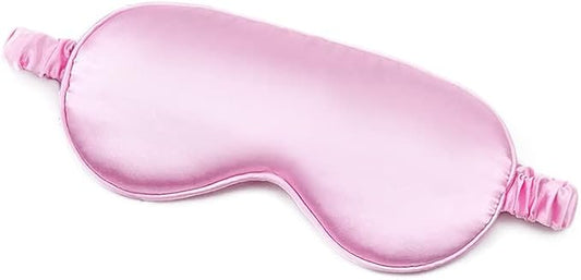 100% Natural Mulberry Soft Silk Sleep Mask, Light Blocking Eye Masks For Sleep, Night Blindfold Eye Mask Cover For Men And Women, Sleeping Night Mask For Travel (Pink)-VeraVaultWomen