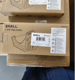 SHALL PVC Pipe Cutter, Cuts up to 1-5/8”, Heavy-Duty Aluminum Ratchet Pipe Cutter Tool for PVC, PPR, PE, PEX, Plastic Hoses & Plumbing Pipes, Fast Pipe Tube Cutters with High Performance SK5 Blade