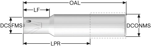 Seco Tools 03042119 Replaceable Head Disc Cutter, Shank 335.14-050008.0-220-472-E, Cylindrical Shank, 0.315 Inch Contact Diameter, Precision Cutting Tool