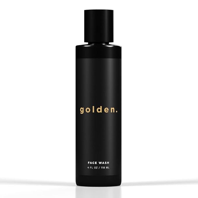 Golden Grooming Co. Men Face Wash with Aloe Vera & Vitamin E - Facial Cleanser for Men - Organic & Nature-Based - Ideal for Sensitive and Oily Skin - Rich Foaming Daily Cleanser - 4 oz.-VeraVaultWomen