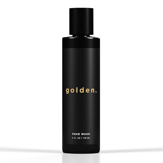 Golden Grooming Co. Men Face Wash with Aloe Vera & Vitamin E - Facial Cleanser for Men - Organic & Nature-Based - Ideal for Sensitive and Oily Skin - Rich Foaming Daily Cleanser - 4 oz.-VeraVaultWomen