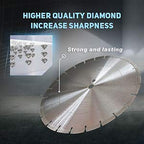 LSS 14 Inch Diamond Saw Blade,Dry or Wet Cutting Concrete Saw Blades for Sharp Cutting Concrete Marble Granite Brick Masonry,Broadened Cutter Head