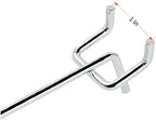 L Shape Pegboard Hooks, 4 Inch 50-Pack, Sturdy Galvanized Metal, Suitable for 1/4 and 1/8 Inch, Rubber Tipped, For Garage, Office, Kitchen, Store (Silver)
