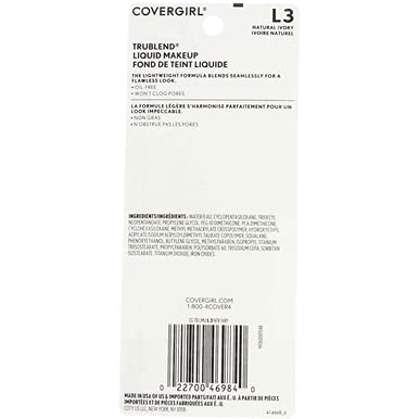 COVERGIRL Trublend Oil-Free Liquid Foundation, Lightweight, Dewy Finish, 1 Fl Oz, Hydrating Foundation, Moisturizing Foundation, Cruelty-Free Foundation, Blends Seamlessly, Won't Clog Pores-VeraVaultWomen