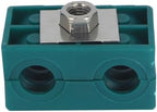 14MM Twin Series Clamp, Polypropylene with Galv Plated Steel Hardware, Weld Mounting