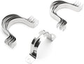 10Pcs 2-3/8 Inch Stainless Steel Conduit Clamps, Two Hole Strap U Bracket Rigid Pipe Strap Metal U Clamp Conduit Strap Tension Clips U-tube Clamp Heavy Duty