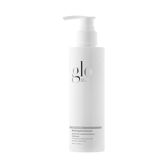 Glo Skin Beauty Purifying Gel Cleanser - Salicylic Acid + Niacinamide Face Wash Balances Skin, Targets Clogged Pores, Excess Oil & Breakouts - Gently Exfoliates & Minimizes Appearance of Fine Lines-VeraVaultWomen