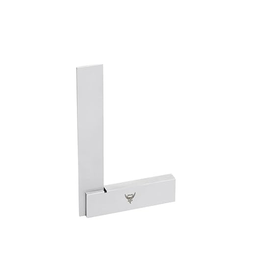 PEC Tools Machinist Square Precision Engineer Wide Seat Square 90 Right Angle Ground Hardened Steel Angle Ruler 4 x 3 Inch, Suitable for Woodworking and Precision Layout Work