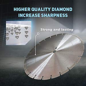 LSS 16 inch Diamond Blades Dry or Wet Cutting General,Purpose Power Saw Blade,for Masonry Brick Marble Concrete Circular Saw Blade (16")