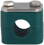 1 1/2" Tubeclo Standard Series Pipe Clamp, Polypropylene with Galv Plated Steel Hardware, Weld Mounting