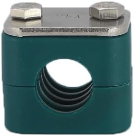 1" Tubeclo Standard Series Pipe Clamp, Polypropylene with 316 Stainless Steel Hardware, Weld Mounting