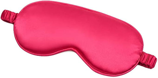 100% Natural Mulberry Soft Silk Sleep Mask, Light Blocking Eye Masks For Sleep, Night Blindfold Eye Mask Cover For Men And Women, Sleeping Night Mask For Travel (Red)-VeraVaultWomen