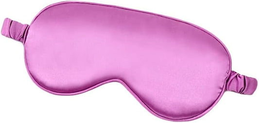 100% Natural Mulberry Soft Silk Sleep Mask, Light Blocking Eye Masks For Sleep, Night Blindfold Eye Mask Cover For Men And Women, Sleeping Night Mask For Travel (Purple)-VeraVaultWomen