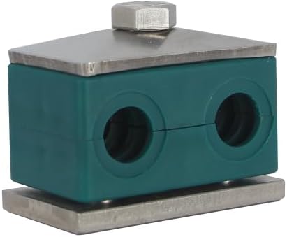 1 1/4" Tubeclo Twin Series Pipe Clamp, Polypropylene with Galv Plated Steel Hardware, Weld Mounting
