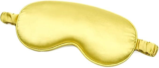 100% Natural Mulberry Soft Silk Sleep Mask, Light Blocking Eye Masks for Sleep, Night Blindfold Eye Mask Cover for Men and Women, Sleeping Night Mask for Travel (Gold)-VeraVaultWomen