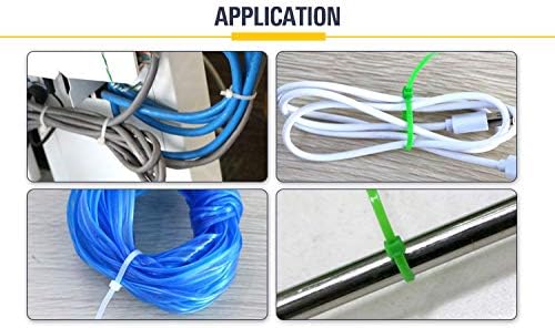 4 Inch Yellow Zip Ties (1000 Pieces), 18lb Strength, Nylon Cable Wire Ties