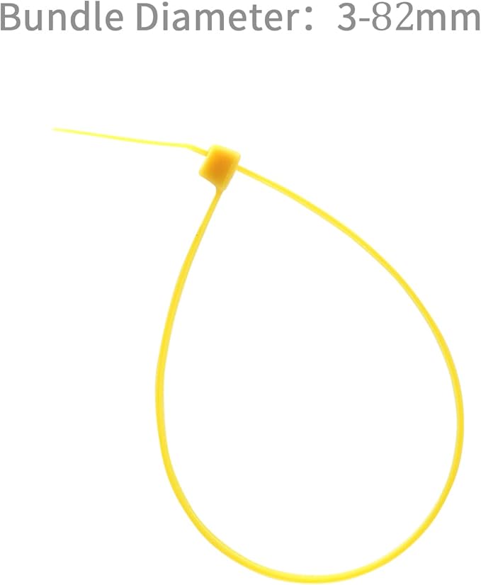 XINGO 100PCS Cable Zip Ties Heavy Duty, Premium Nylon Plastic Wire Ties with 50 Pounds Tensile Strength, Self-Locking Black Nylon Zip Ties for Indoor and Outdoor (12 inch, Yellow)