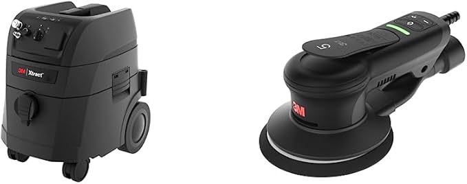 3M Xtract Portable Dust Extractor and Electric Random Orbital Sander Bundle | Extracts Up to 97% Dust