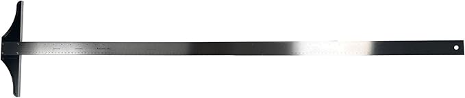 Pacific Arc 48 Inch T Square, Traditional Stainless Steel, Graduated Inch and Metric