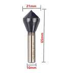Cobalt Single End Countersink Drill Bits Set, TiAlN Coated 90 Degree Heavy Duty M35 Countersink Chamfer Tool for Metal, Stainless Steel, Copper, Wood, Fiberboard, 10-15MM