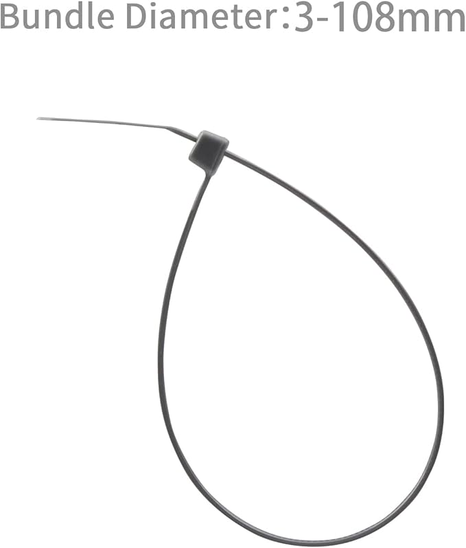 XINGO 100PCS Cable Zip Ties Heavy Duty, Premium Nylon Plastic Wire Ties with 50 Pounds Tensile Strength, Self-Locking Black Nylon Zip Ties for Indoor and Outdoor (16 inch, Silver)