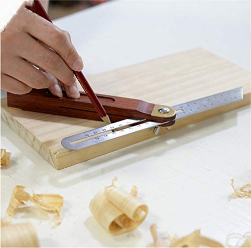 360 Degree Sliding T-Bevel Carpenters Angle Finder, 9 Inch Angle Ruler Wood Bevel Protractor Tool