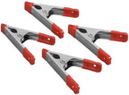 Wideskall® 4" inch Metal Spring Clamps w/Red PVC Coated Handle and Tips (Pack of 16)