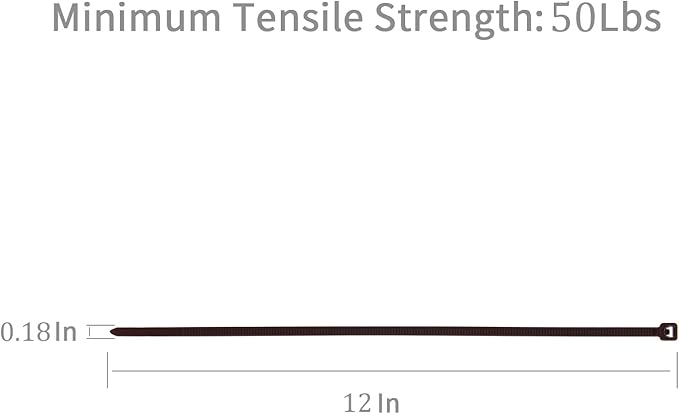 XINGO 100PCS Cable Zip Ties Heavy Duty, Premium Nylon Plastic Wire Ties with 50 Pounds Tensile Strength, Self-Locking Black Nylon Zip Ties for Indoor and Outdoor (12 inch, Brown)