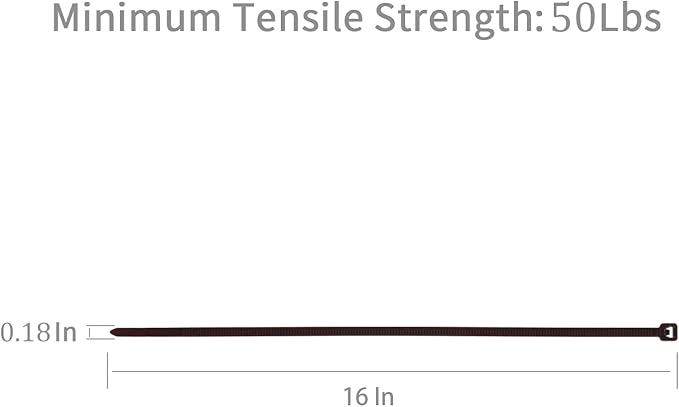 XINGO 100PCS Cable Zip Ties Heavy Duty, Premium Nylon Plastic Wire Ties with 50 Pounds Tensile Strength, Self-Locking Black Nylon Zip Ties for Indoor and Outdoor (16 inch, Brown)