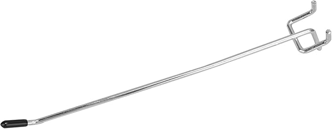 Pegboard Hooks, 6 Inch 50-Pack,Sturdy and Durable L Shape Galvanized Metal suitbale for 1/4 and 1/8 Pegboard Hooks with Rubber Tipped,Pegboard Hooks for Garage,Office,Kitchen,Store(Silver)