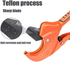 AIRAJ Ratchet PVC Pipe Cutter,Cuts up to 2-1/2"PEX,PVC,PPR and Plastic Hoses,Pipe Cutters with Sharp SK5 Stainless Steel Blades,Suitable for Home Repairs and Plumbers