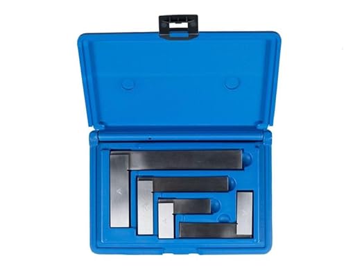 PEC Tools Mechanic's Square 12“ x 8”, Precision Engineering Wide Base Square 90 Degree Right Angle Ground Hardened Steel Angle Ruler, Suitable for Woodworking and Precision Layout Work