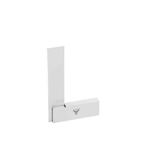 PEC Tools Machinist Square Precision Engineer Wide Seat Square 90 Right Angle Ground Hardened Steel Angle Ruler 3 x 2-1/2 Inch, Suitable for Woodworking and Precision Layout Work