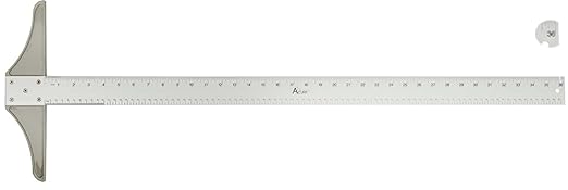 Acurit 36 Inch Aluminum T-Square – Professional Drawing and Drafting Tool with Clear Acrylic Edge for Precision Cutting, Measuring, and Design