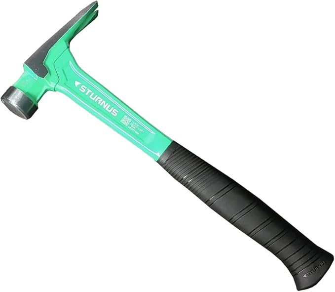 Sturnus Turquoise 13oz Velocity Rip Claw Hammer – 13oz, Lightweight Aluminum & Ergonomic, Pro-Grade with Anti-Vibration Grip (Smooth Head, Short Handle)