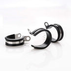 LOKMAN 20 Pack 1/4 Inch Stainless Steel Cable Clamp, Rubber Cushioned Insulated Clamp, Metal Tube Holder for Tube, Pipe or Wire Cord Installation