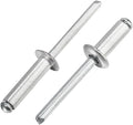Linkup 360pcs pack 1/8" x 3/8" Pop blind Rivets, 3.2mm x 10mm pop rivets,Aluminum Body Steel Mandrel Rivets (Silver),Dome Head aluminum rivets