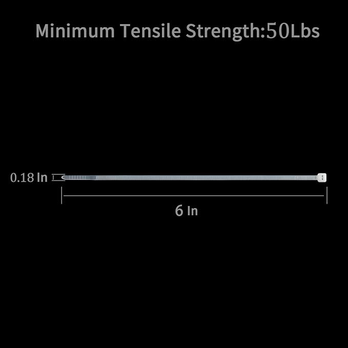 XINGO 100PCS Cable Zip Ties Heavy Duty, Premium Nylon Plastic Wire Ties with 50 Pounds Tensile Strength, Self-Locking Black Nylon Zip Ties for Indoor and Outdoor (6 inch, White)