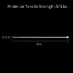 XINGO 100PCS Cable Zip Ties Heavy Duty, Premium Nylon Plastic Wire Ties with 50 Pounds Tensile Strength, Self-Locking Black Nylon Zip Ties for Indoor and Outdoor (6 inch, White)